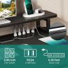 imageYITAHOME Electric Standing Desk with Drawer 55quot Standing Desk Adjustable Height Sit Stand Up Desk with Power Outlets ampamp LED Lights Home Office Desk with Memory Preset Black