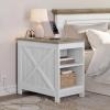 imageYITAHOME End Table with Charging Station Narrow Side Table with Storage Shelf Farmhouse Nightstand with Storage for Small Spaces Living Room Bedroom Grey Wash Set of 2Grey Wash