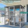imageYITAHOME Extra Large Catio Outdoor Cat Enclosure 110 Inch Outside Cattery with Weatherproof Roof Scratcher Ramp Cat Space Capsule Bed 2 Bridges 2 Resting Houses 7 SolutionsGray