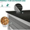 imageYITAHOME Extra Large Catio Outdoor Cat Enclosure 110 Inch Outside Cattery with Weatherproof Roof Scratcher Ramp Cat Space Capsule Bed 2 Bridges 2 Resting Houses 7 SolutionsGrey and White