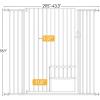imageYITAHOME Extra Tall 55quot High Metal Dog Gate with Cat Door 295quot 48quot Wide Auto Close Pet Gate Indoor for Stairs Doorways House No Drilling Pressure Mount Sturdy White29543 Wide  551 Tall