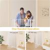 imageYITAHOME Extra Tall 55quot High Metal Dog Gate with Cat Door 295quot 48quot Wide Auto Close Pet Gate Indoor for Stairs Doorways House No Drilling Pressure Mount Sturdy White295 433 Wide  551 Tall