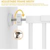 imageYITAHOME Extra Tall 55quot High Metal Dog Gate with Cat Door 295quot 48quot Wide Auto Close Pet Gate Indoor for Stairs Doorways House No Drilling Pressure Mount Sturdy White29548 Wide  551 Tall