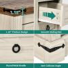 imageYITAHOME Farmhouse 3Drawer Nightstand with Builtin USB Charging Ports  Open Shelf Storage Cabinet  End Table for Sofa ampamp Bed  OffWhite ampamp Walnut Grain Finish3 Drawers End Table