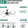 imageYITAHOME Farmhouse Ceiling Fan with Light and Remote 52 Inch Low Profile Flush Mount Ceiling Fan with Clear Seeded Glass Light Kit Quiet Reversible Motor 3 Speed Timer Oak and BlackBlack