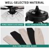 imageYITAHOME Farmhouse Ceiling Fan with Light and Remote 52 Inch Low Profile Flush Mount Ceiling Fan with Clear Seeded Glass Light Kit Quiet Reversible Motor 3 Speed Timer Oak and BlackBlack