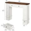 imageYITAHOME Farmhouse Console Table for Entryway with Storage Narrow Long Sofa Table Furniture with Nontip Kit Behind Couch Table for Hallway Living Room ampamp Bedroom Off White ampamp WalnutOff White  Walnut