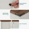 imageYITAHOME Farmhouse Console Table for Entryway with Storage Narrow Long Sofa Table Furniture with Nontip Kit Behind Couch Table for Hallway Living Room ampamp Bedroom Off White ampamp WalnutOff White  Walnut