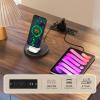 imageYITAHOME Farmhouse End Table with USB Power Outlets ampamp Adjustable Shelf  MultiPurpose Nightstand ampamp Bedside Table for Living Room ampamp Bedroom  Navy Blue2 Set