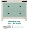 imageYITAHOME Farmhouse Kitchen Pantry Cabinet 645quot Tall Storage Cabinet with 2 Drawers ampamp Adjustable Shelves Ideal for Kitchen Living Room or Entryway Oak BlackOffwhite