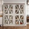 imageYITAHOME Farmhouse Kitchen Pantry Cabinet Freestanding Kitchen Hutch Tall Food Pantry for Living Room Dinning Room and Kitchen White