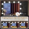 imageYITAHOME Farmhouse Makeup Vanity Desk with Mirror and Lights Retro Big Vanity Table Set with Charging Station Makeup Desk with 2 Drawers ampamp 2 Cabinets 10 Dimmable Light Bulbs for Bedroom Black