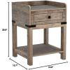 imageYITAHOME Farmhouse Nightstand with Charging Station Night Stands with Drawer for Bedroom Bedside Table with Lip for Small Space End Side Table with USB Ports and Outlets Set of 2 Rustic GreyRustic Grey