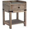 imageYITAHOME Farmhouse Nightstand with Charging Station Night Stands with Drawer for Bedroom Bedside Table with Lip for Small Space End Side Table with USB Ports and Outlets Set of 2 Rustic GreyRustic Grey