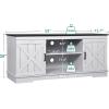 imageYITAHOME Farmhouse TV Stand for 65 Inch TV Mid Century Modern Entertainment Center with Double Barn Doors Rustic TV Media Console TV Cabinet for Living Room Dark OakGrey WhiteEspresso