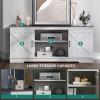imageYITAHOME Farmhouse TV Stand for 65 Inch TV Mid Century Modern Entertainment Center with Double Barn Doors Rustic TV Media Console TV Cabinet for Living Room Dark OakGrey WhiteEspresso