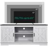 imageYITAHOME Farmhouse TV Stand for 65 Inch TV Mid Century Modern Entertainment Center with Double Barn Doors Rustic TV Media Console TV Cabinet for Living Room Dark OakGrey WhiteEspresso