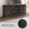 imageYITAHOME Farmhouse TV Stand for 65 Inch Television Stand Entertainment Center with Storage Cabinets and Sliding Barn Doors Rustic Media TV Console Table for Living Room Grey WhiteGrey WashDark Rustic Oak
