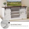 imageYITAHOME Farmhouse TV Stand for 65 Inch Television Stand Entertainment Center with Storage Cabinets and Sliding Barn Doors Rustic Media TV Console Table for Living Room Grey WhiteGrey WashWhiteBrown