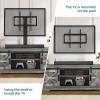 imageYITAHOME Farmhouse TV Stand for Living Room with Mount Entertainment Center with 3 Height Adjustment for 3270 inch TVs Media Console Cabinet with Sliding Barn Door Grey