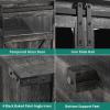 imageYITAHOME Farmhouse TV Stands for 75 Inch TV with Power Outlets Entertainment Center with Sliding Barn Doors and Adjustable Shelves TV Cabinet Media Console Table for Living Room Dark Rustic OakDark Rustic Oak