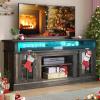 imageYITAHOME Farmhouse TV Stands for 75 Inch TV with Power Outlets Entertainment Center with Sliding Barn Doors and Adjustable Shelves TV Cabinet Media Console Table for Living Room Dark Rustic OakDark Rustic Oak