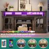 imageYITAHOME Farmhouse TV Stands for 75 Inch TV with Power Outlets Entertainment Center with Sliding Barn Doors and Adjustable Shelves TV Cabinet Media Console Table for Living Room Dark Rustic OakDark Rustic Oak