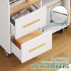 imageYITAHOME File Cabinet with Charging Station 2 Drawer Lateral Filing Cabinet Printer Stand with Open Storage Shelf for Home Office WhiteWhite