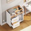imageYITAHOME File Cabinet with Charging Station 2 Drawer Lateral Filing Cabinet Printer Stand with Open Storage Shelf for Home Office WhiteWhite