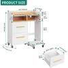 imageYITAHOME File Cabinet with Charging Station 2 Drawer Lateral Filing Cabinet Printer Stand with Open Storage Shelf for Home Office WhiteWhite