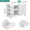 imageYITAHOME File Cabinet with Charging Station Mobile Lateral Filing Cabinet with Lock for Home Office Printer Stand with Open Storage Shelf Fits A4 Letter Legal Size Files Office Furniture BlackWhite