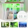 imageYITAHOME Fish Tank Stand with Power Outlets ampamp LED Light 2029 Gallon Metal Aquarium Stand with Cabinet for Fish Tank Accessories Storage for Turtle Tank Reptile Terrarium 350LBS Capacity GreyWhite Oak