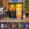 imageYITAHOME Fish Tank Stand with Power Outlets ampamp LED Light 2029 Gallon Metal Aquarium Stand with Cabinet for Fish Tank Accessories Storage for Turtle Tank Reptile Terrarium 350LBS Capacity GreyBlack