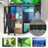 imageYITAHOME Fish Tank Stand with Power Outlets ampamp LED Light 2029 Gallon Metal Aquarium Stand with Cabinet for Fish Tank Accessories Storage for Turtle Tank Reptile Terrarium 350LBS Capacity GreyGrey