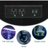 imageYITAHOME Fish Tank Stand with Power Outlets ampamp LED Light 2029 Gallon Metal Aquarium Stand with Cabinet for Fish Tank Accessories Storage for Turtle Tank Reptile Terrarium 350LBS Capacity GreyBlack