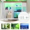 imageYITAHOME Fish Tank Stand with Power Outlets ampamp LED Light 2029 Gallon Metal Aquarium Stand with Cabinet for Fish Tank Accessories Storage for Turtle Tank Reptile Terrarium 350LBS Capacity GreyWhite