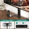 imageYITAHOME Fluted TV Stands for Living Room with Mount Modern Entertainment Center for 3270 inch TVs LED Curved TV Stand with PowerOutlets ampamp LED Light Curved Profile Design Natural OakWalnut