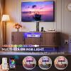imageYITAHOME Fluted TV Stands for Living Room with Mount Modern Entertainment Center for 3270 inch TVs LED Curved TV Stand with PowerOutlets ampamp LED Light Curved Profile Design Natural OakWalnut