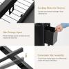 imageYITAHOME Full Size Bed Frame with 2 Storage Drawers and Charging Station Upholstered Bed with Storage Headboard and LED Light Heavy Duty Metal Support No Box Spring Needed Noise Free BlackBlack