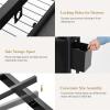 imageYITAHOME Full Size Bed Frame with 2 Storage Drawers and Charging Station Upholstered Bed with Storage Headboard and LED Light Heavy Duty Metal Support No Box Spring Needed Noise Free BlackBlack