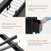 imageYITAHOME Full Size Bed Frame with 2 Storage Drawers and Charging Station Upholstered Bed with Storage Headboard and LED Light Heavy Duty Metal Support No Box Spring Needed Noise Free BlackBlack