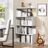 imageYITAHOME Geometric Bookshelf 5Tier Bookshelf SShaped Bookshelves Modern Geometric Bookcase Freestanding Multifunctional Storage Shelving for Living Room Home Office BlackWhite