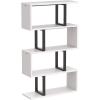 imageYITAHOME Geometric Bookshelf 5Tier Bookshelf SShaped Bookshelves Modern Geometric Bookcase Freestanding Multifunctional Storage Shelving for Living Room Home Office BlackWhite