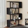 imageYITAHOME Geometric Bookshelf 5Tier Bookshelf SShaped Bookshelves Modern Geometric Bookcase Freestanding Multifunctional Storage Shelving for Living Room Home Office BlackBlack