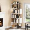 imageYITAHOME Geometric Bookshelf 5Tier Bookshelf SShaped Bookshelves Modern Geometric Bookcase Freestanding Multifunctional Storage Shelving for Living Room Home Office BlackWhite