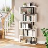 imageYITAHOME Geometric Bookshelf 5Tier Bookshelf SShaped Bookshelves Modern Geometric Bookcase Freestanding Multifunctional Storage Shelving for Living Room Home Office BlackWhite