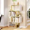 imageYITAHOME Geometric Bookshelf 5Tier Bookshelf SShaped Bookshelves Modern Geometric Bookcase Freestanding Multifunctional Storage Shelving for Living Room Home Office BlackWhite Gold
