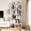 imageYITAHOME Geometric Bookshelf 5Tier Bookshelf SShaped Bookshelves Modern Geometric Bookcase Freestanding Multifunctional Storage Shelving for Living Room Home Office BlackWhite