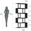 imageYITAHOME Geometric Bookshelf 5Tier Bookshelf SShaped Bookshelves Modern Geometric Bookcase Freestanding Multifunctional Storage Shelving for Living Room Home Office BlackBlack