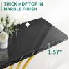 imageYITAHOME Gold Console Table Modern Hallway Table 40 inch Entryway Narrow Sofa Table for Living Room Hallway Entryway Faux Marble WhiteFaux Marble Black